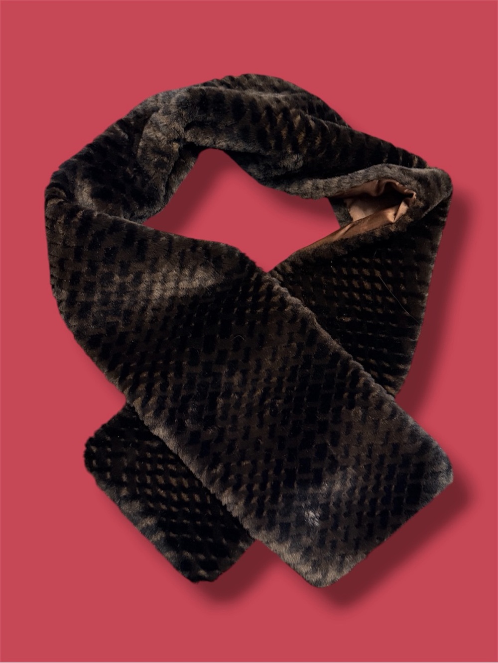 Lux Faux Fur Scarf - Black